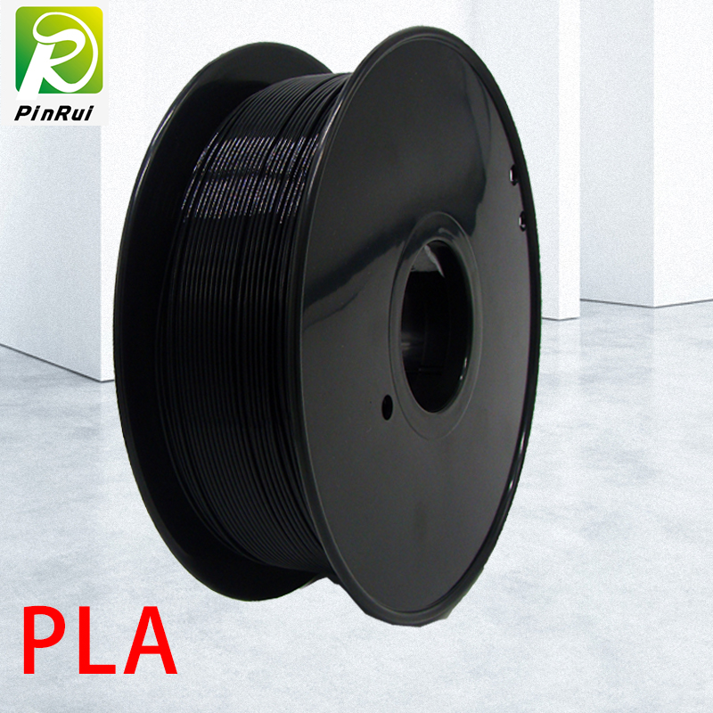Pinrui Korkealaatuinen 1kg 3D PLA-tulostimen filamentti musta väri
