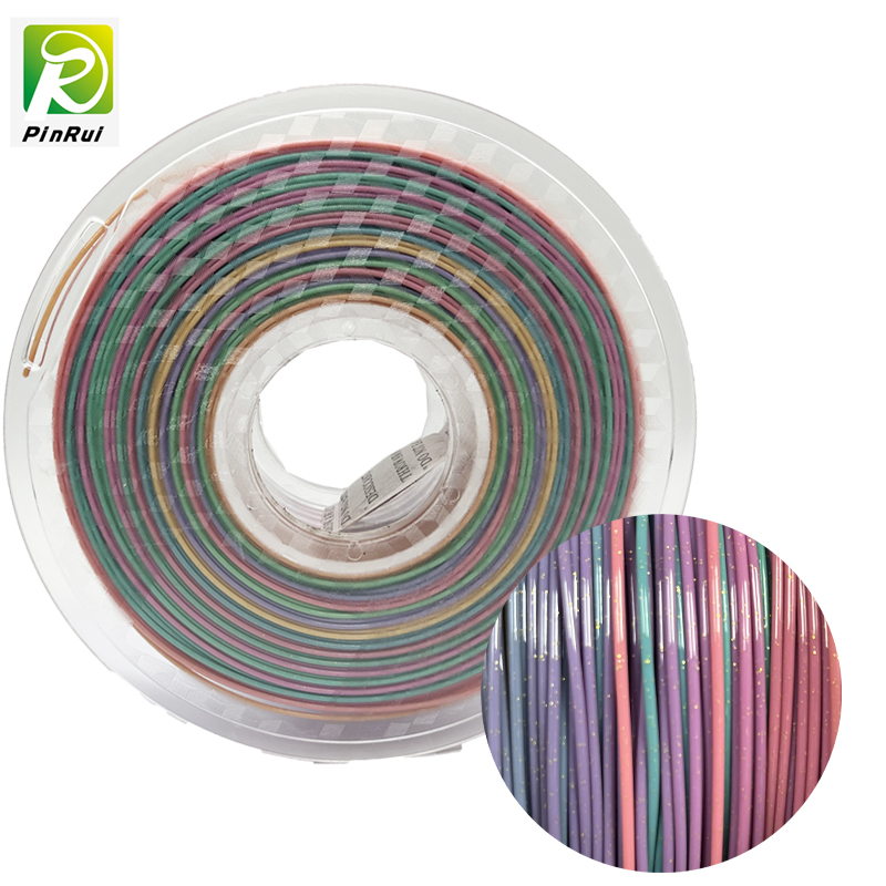 Pinrui Glitter PLA 1.75mm 3D-tulostin Filamentti Sparkle Twinkling Rainbow Color