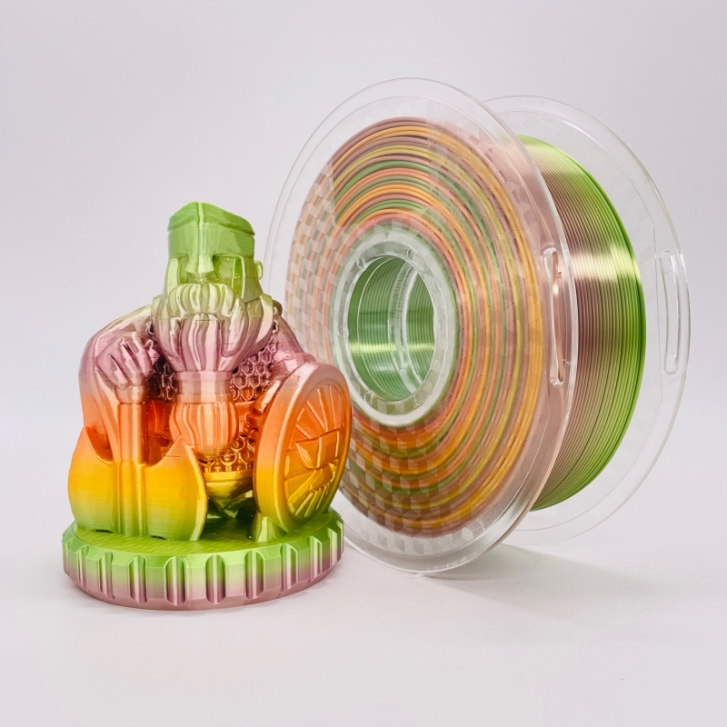Silk Rainbow Monivärinen PLA -filamentti pastelliväri1,75 mm 3D -tulostin PLA -hehkulanka